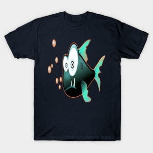 Monster fish frightened fish color T-Shirt